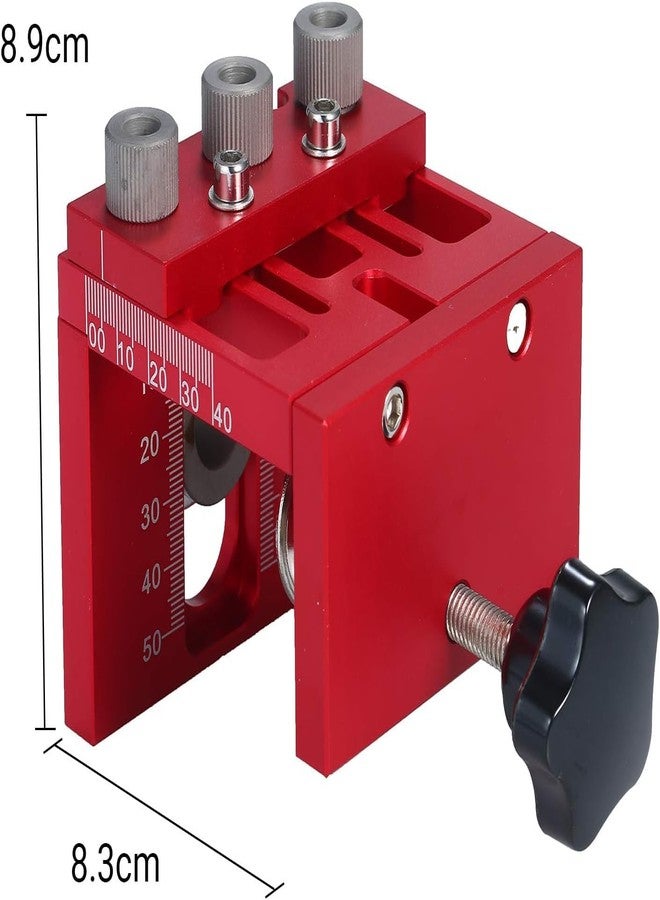 KROST دليل حفر KROST JIG لأعمال النجارة، دليل حفر ثقوب المسامير، أداة تحديد موقع المثقاب، مجموعة أدوات تحديد المواقع لأعمال النجارة مع رؤوس حفر - Image 3